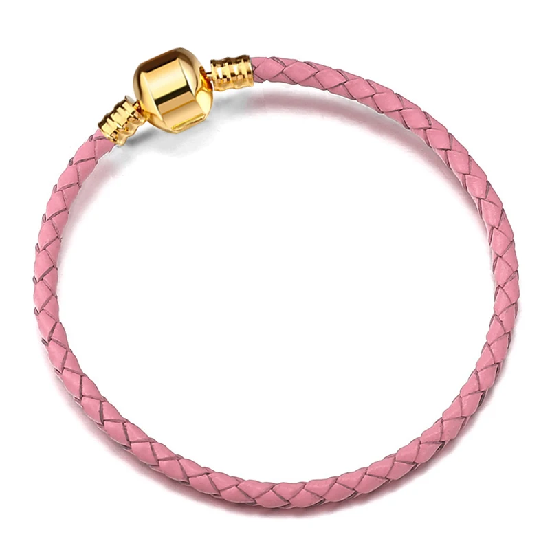 Pulsera de cadena de serpiente de cuero Original, brazalete de cuentas con cierre de corazón seguro para mujeres, hombres y niñas, fabricación de