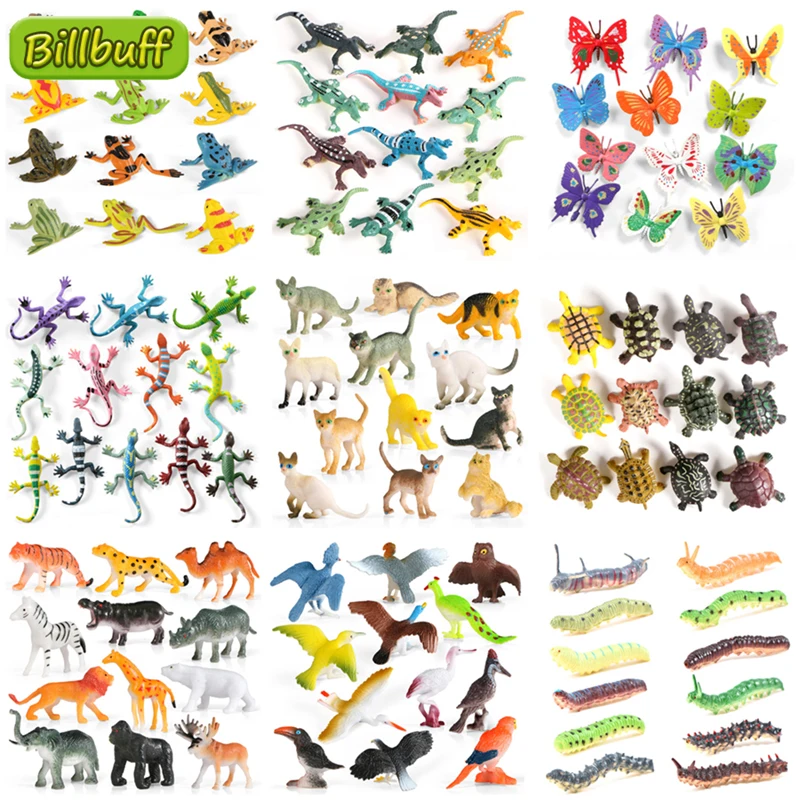 Hot Insect Farm Animals Spider Butterfly Fish Dinosaur Dog Cat Horse Models Action Figures Early Educational Toys Christmas gift