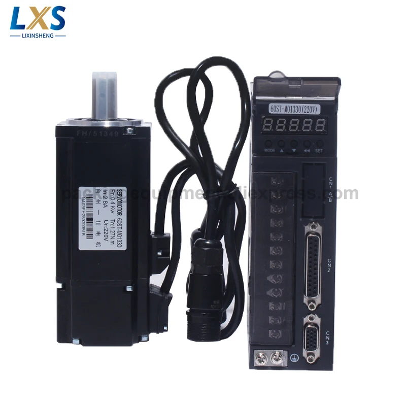 High Quality 60ST-M01330 600W AC220V Servo Motor Set 1.9N.M 3000RPM with 400W Servo Driver