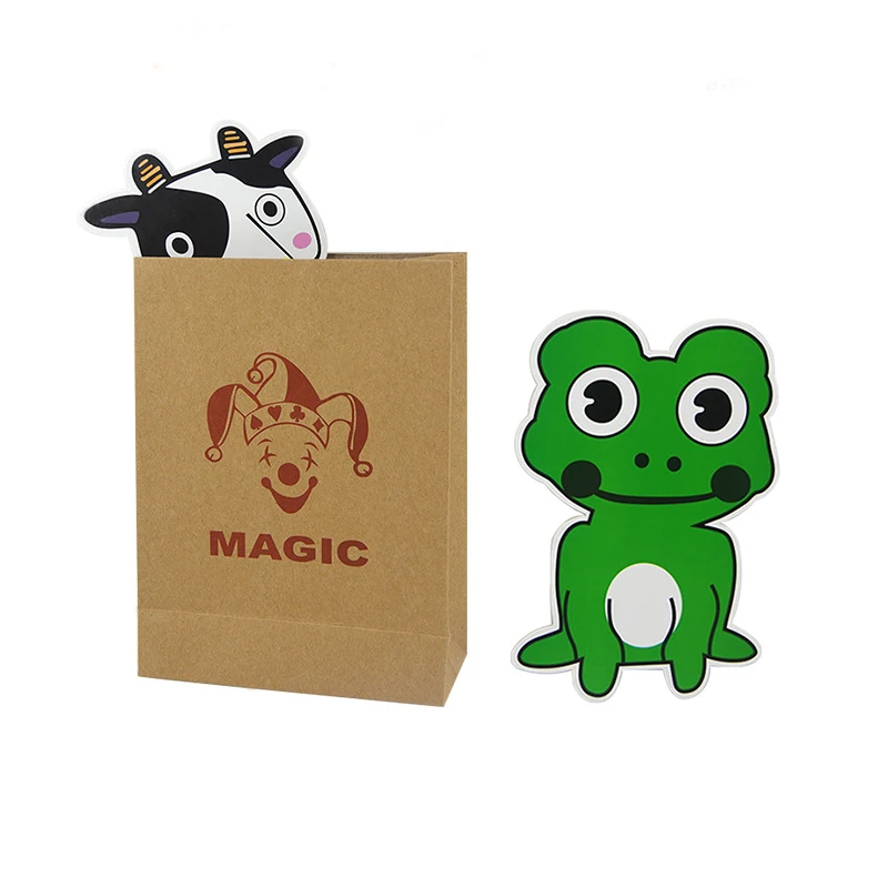 Magi Cow and Frog (Small Size) Magic Tricks Magiciain Stage Illusions Gimmick Props Comedy Mentalism Quick Change Card Magia