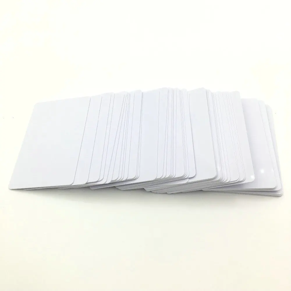 100pcs High Quality Printable Cr80 Sublimation Plastic White ID Business Blank Pvc Card