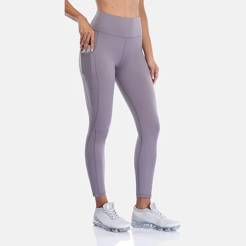 Attraco Women\'s Fleece Lined Leggings Winter Thermal Yoga Pants with Pockets High Waisted Sports Pants Sports Leggings