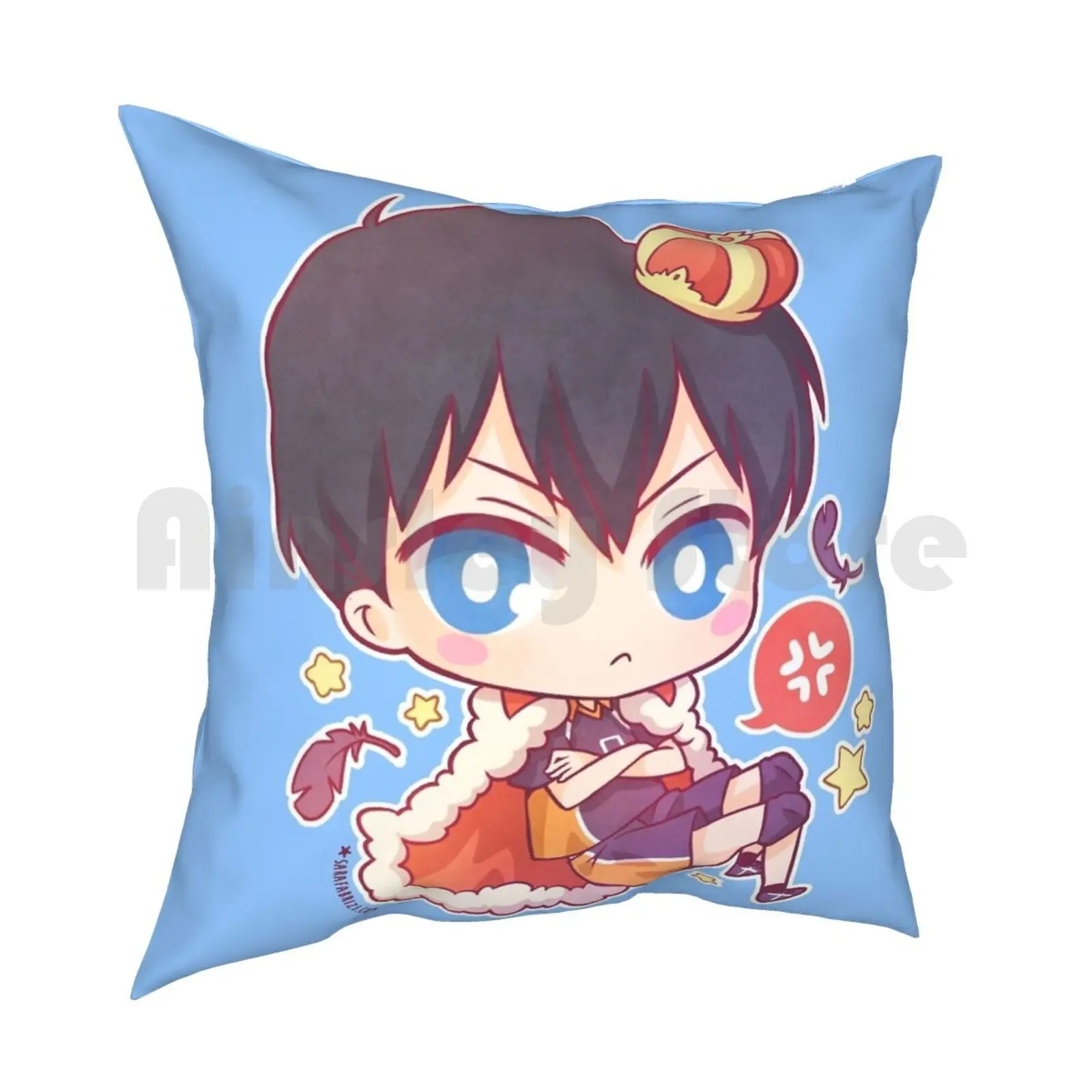 Tobio Kageyama Pillow Case Printed Home Soft DIY Pillow cover Chibi Cute Style Chibies Fanart Anime Manga Haikyuu Haikyu