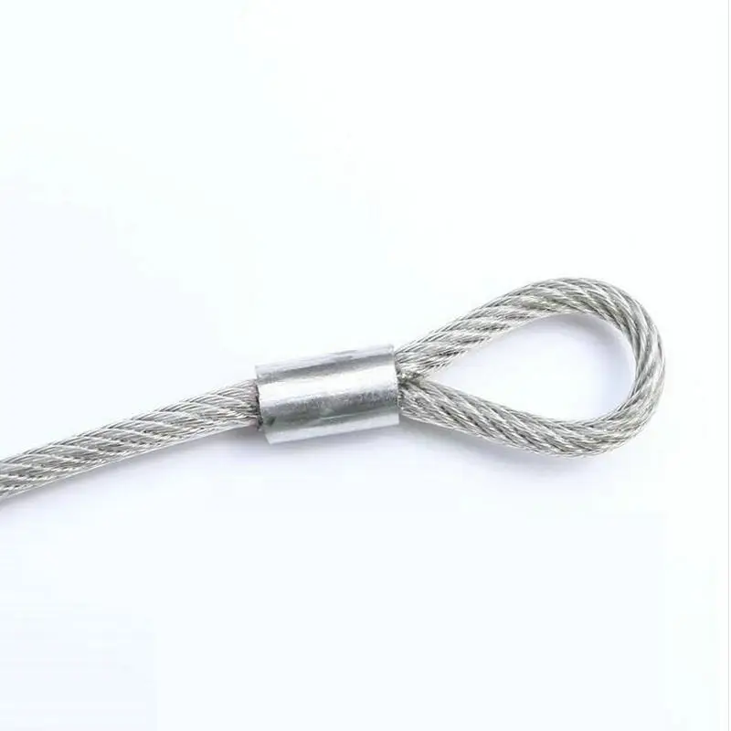Imagem -05 - Faixa de Cabo de Fio hq Feita sob Encomenda 25 mm de Diâmetro com Revestimento Pvc Transparente 304 Fio com Virola com Alças Fixadas Aço Inoxidável