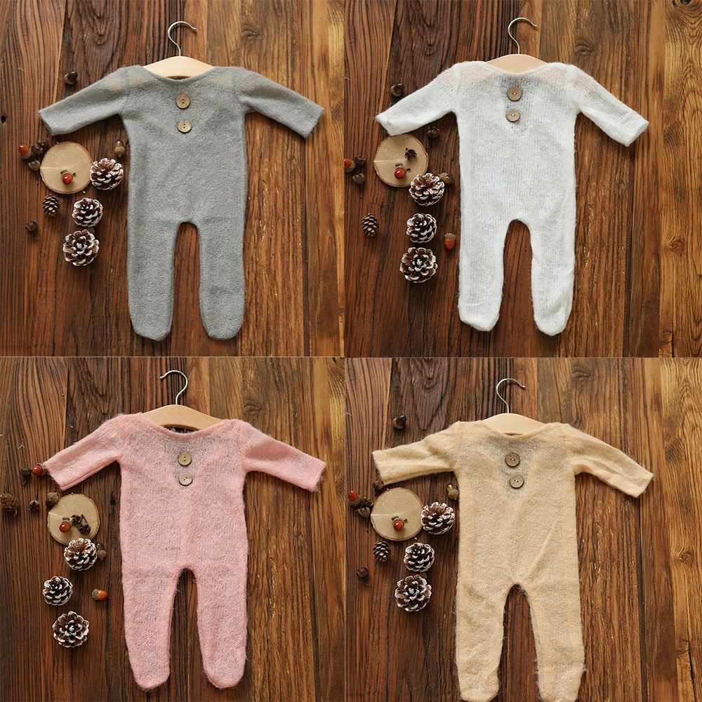 Newborn Photography Props Mohair Elasticity soft Romper Clothes for Boy Baby Girls Shooting Outfit Studio Accessories