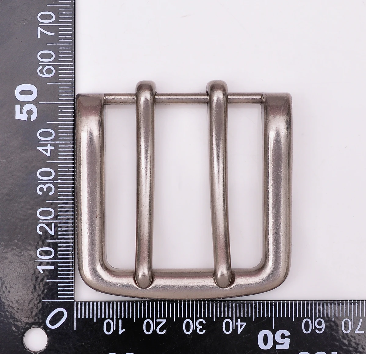 55*53MM Heavy Antique Silver Double Tongue Pin Prong DIY Belt Buckle Fits 39MM Belt Straps