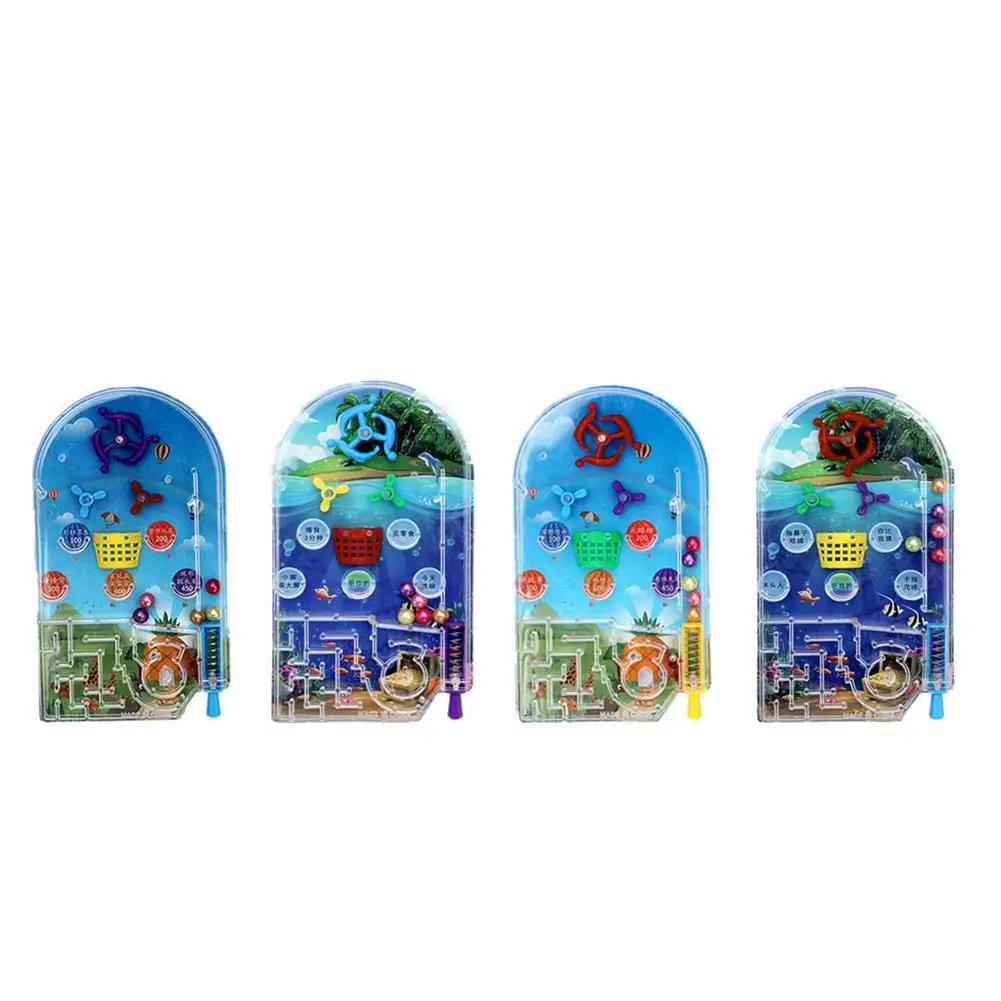 Mini Pinball Desktop Games Machine Cartoon Children Gifts Educational Toy Labyrinth Beads Ejection Peer Interaction Random