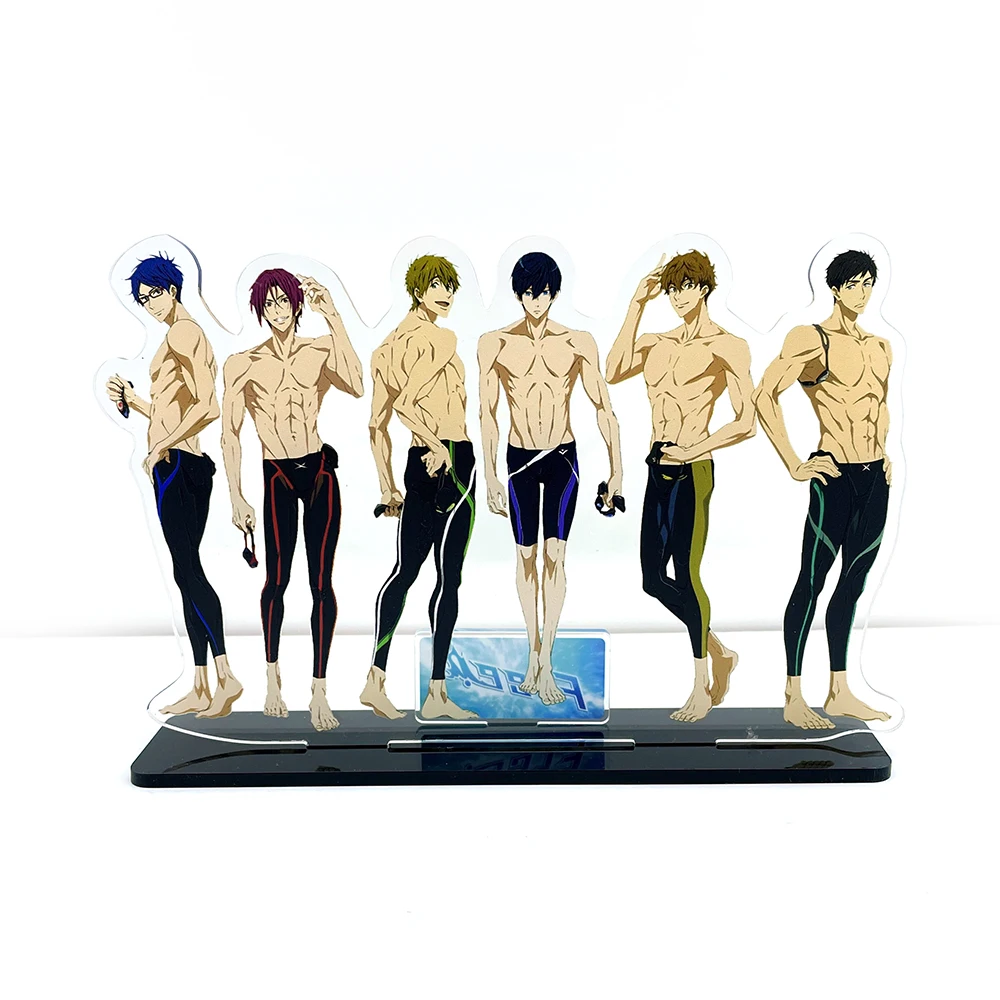 Free! group Nanase Haruka Tachibana Makoto Rin Matsuoka Hazuki Nagisa Ryugazaki Rei acrylic stand figure holder topper anime