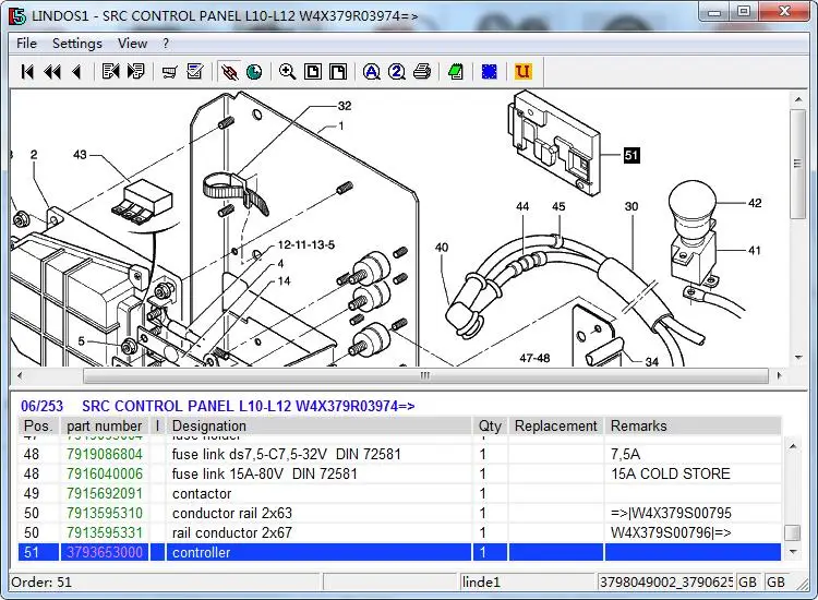 Linde forklift genuine part 3793653000 controller used on 379 electric pallet stacker L10 L12 new original service spare part