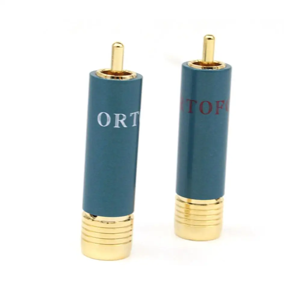 Colleimage 4pcs/lot Gold-plated HIFI RCA Plug Hi-end Ortofon Reference 8NX RCA Connectors