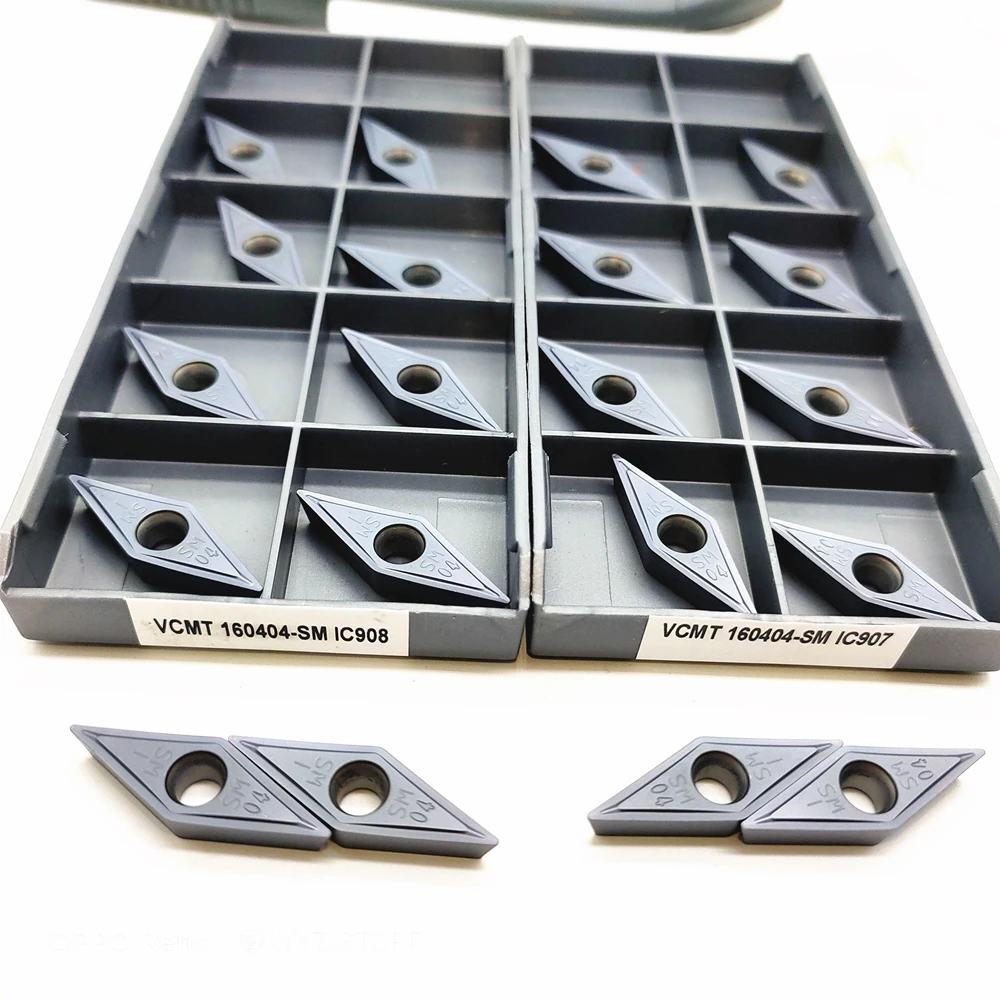 10PCS VCMT160404 SM IC907 IC908 High-quality Carbide Blade CNC Lathe Parts Tool VCMT 160404 Turning Tool