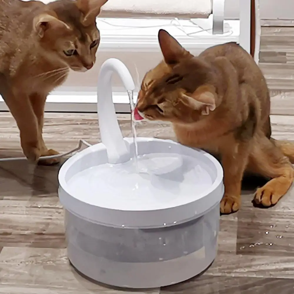 2L Pet Water Fountain Swan Neck Shaped Cat Water Dispenser USB Charging Automatic Power-off Drinking Fountain for Cats Dogs