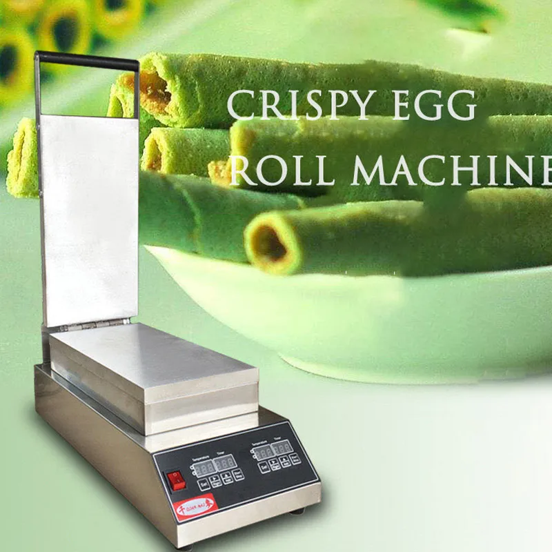 Meringue Egg Roll Machine Desktop 220V Stainless Steel Home Automatic 2KW Commercial Baking Crispy Snack Electrical Appliances