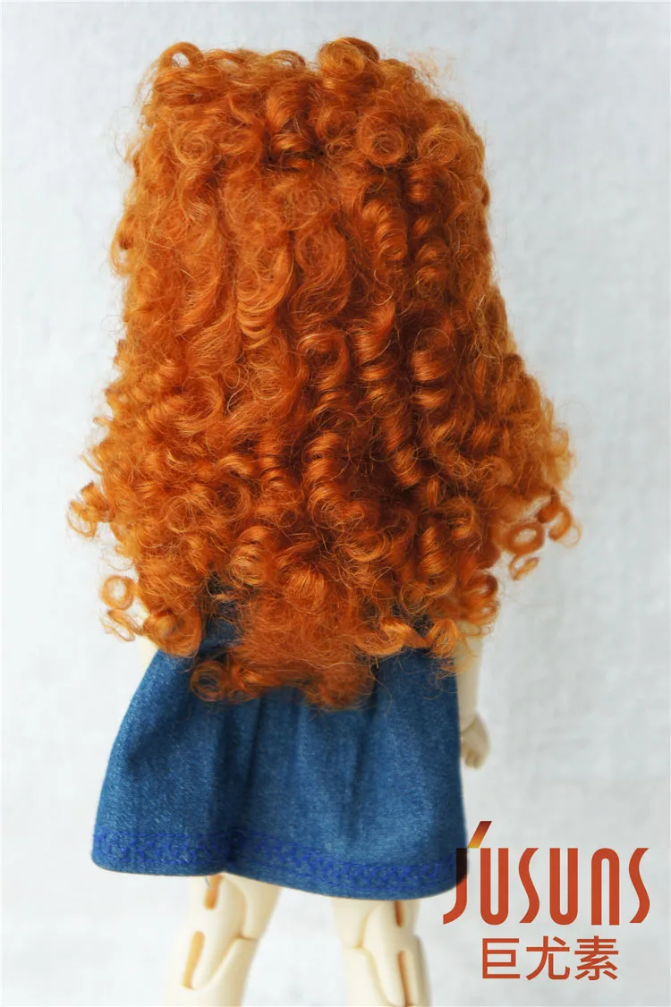 JD175 1/8 1/6 1/4  Long Curly Mohair BJD Wigs YOSD MSD Fashion Mohair Doll Wigs Size 6-7inch 7-8inch Doll Accessories