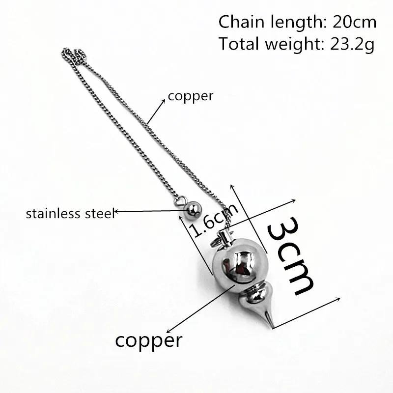 Ya.x New pendulums for dowsing Copper meatl Charms reiki pendule Natural Stone Amulet Healing Pyramid spiritual Chakra Amule