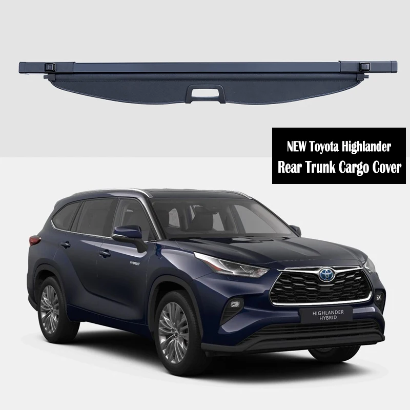 

Rear Cargo Cover For Toyota Highlander 2021 2022 privacy Trunk Screen Security Shield shade