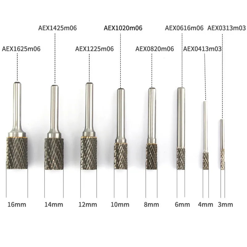 Stil A Top Cut Carving Grinder Schleifwerkzeuge Wolfram Drehfeile Hartmetall Grat Fräser Bohrer für Metall Holz 2 Nuten