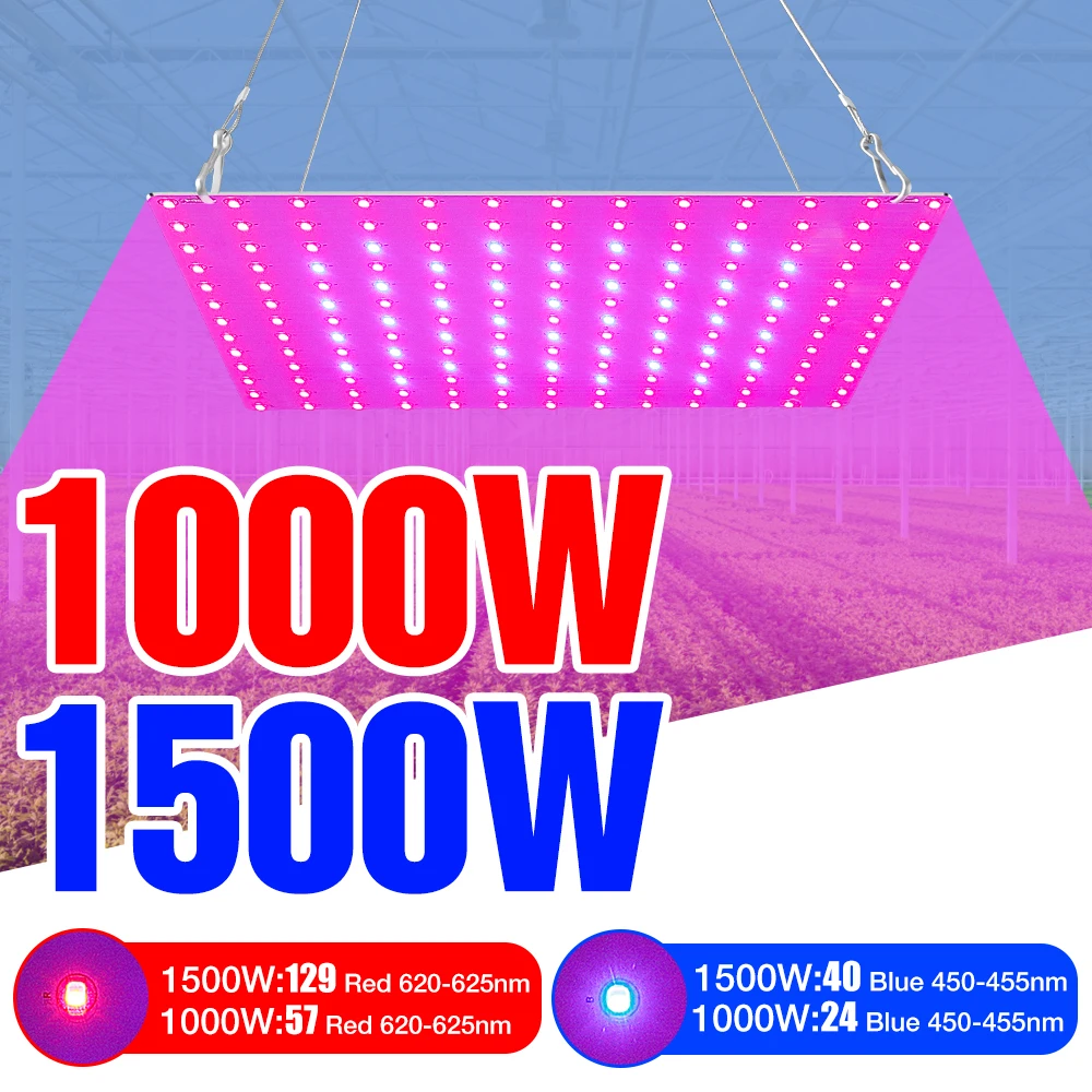 1000W Quantum Board LED Plant Light 220V Flower Lamp Full Spectrum Growth Lighting 1500W Fitolampy For Greenhouse Grow Tent Box