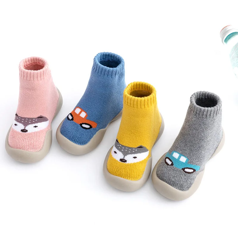 Peuter Winter Schoenen Cartoon Dieren Warm Pasgeboren Baby Meisje Schoenen Baby Meisjes Schoen Gebreide Babyschoenen Zachte Sokken Schoenen Jongens