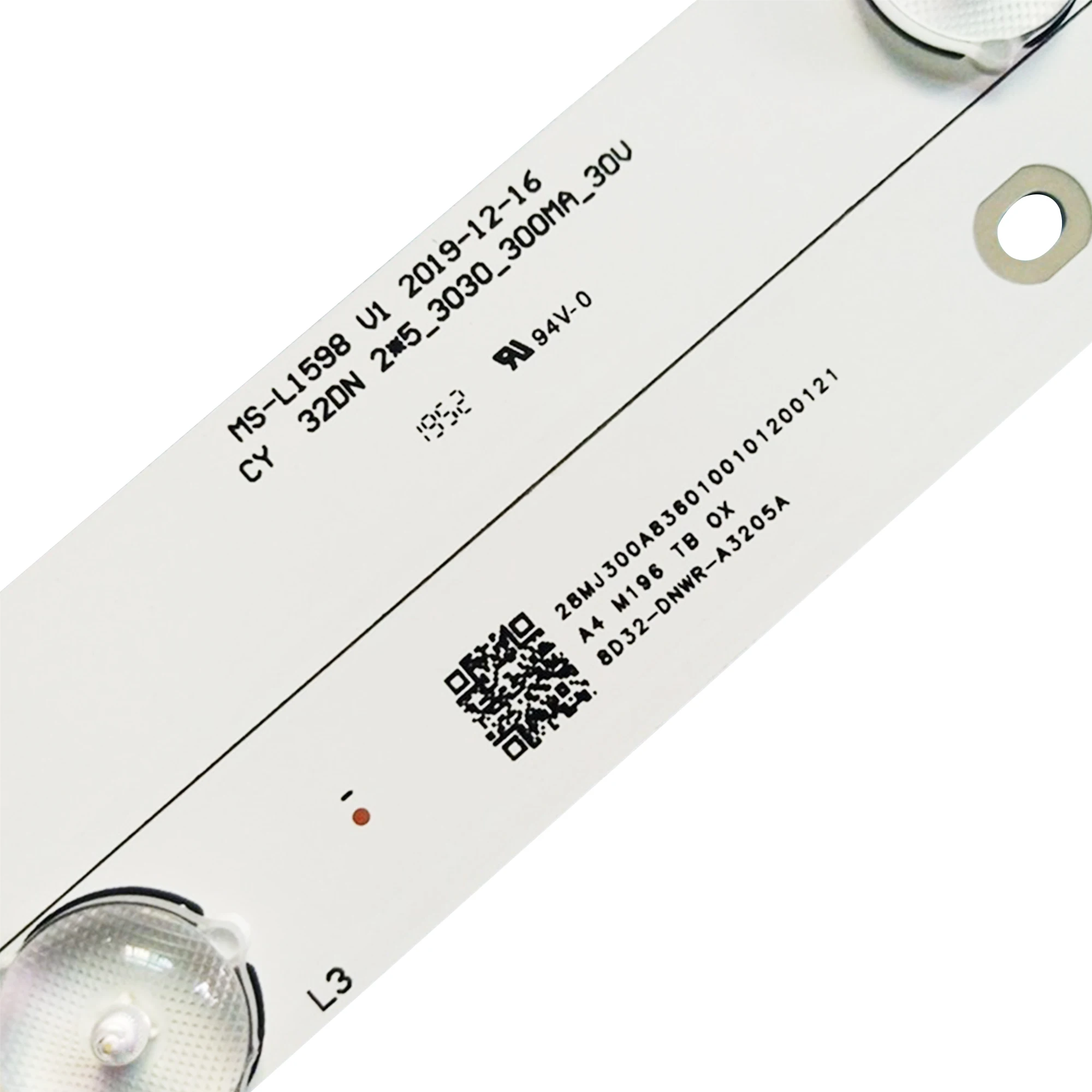 

2PCS/lot 580mm New LED Backlight strip 5 lamps For 32'' LCD TV MS-L1598 V1 CY 32DN 2*5_3030_300MA_30V 8D32-DNWR-A3205A