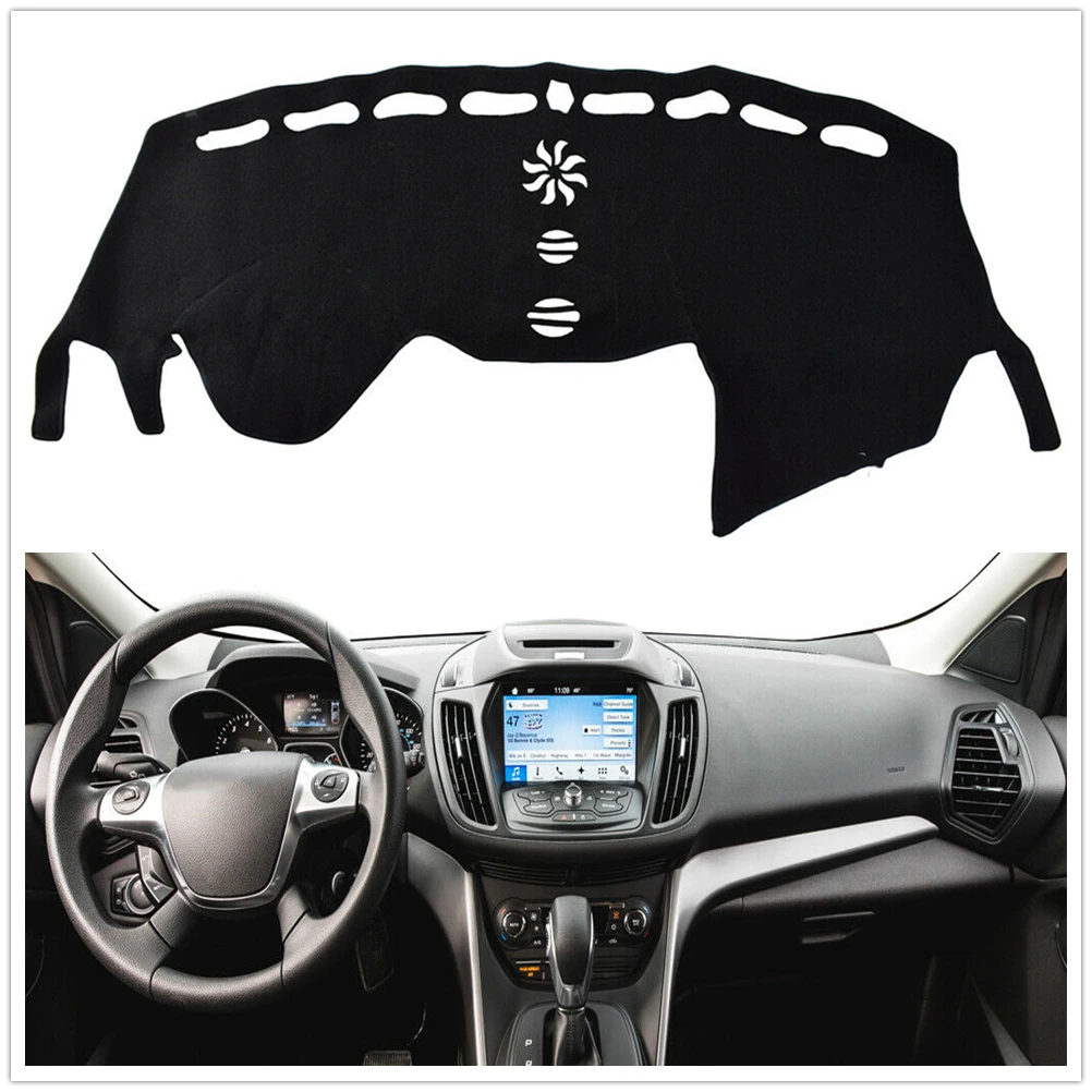 

For Ford Escape Kuga 2013-2019 Black Front Dashboard Cover Carpet Car Dash Board Heat Proof Mat Anti-Sun Shield Pad Shade Strip