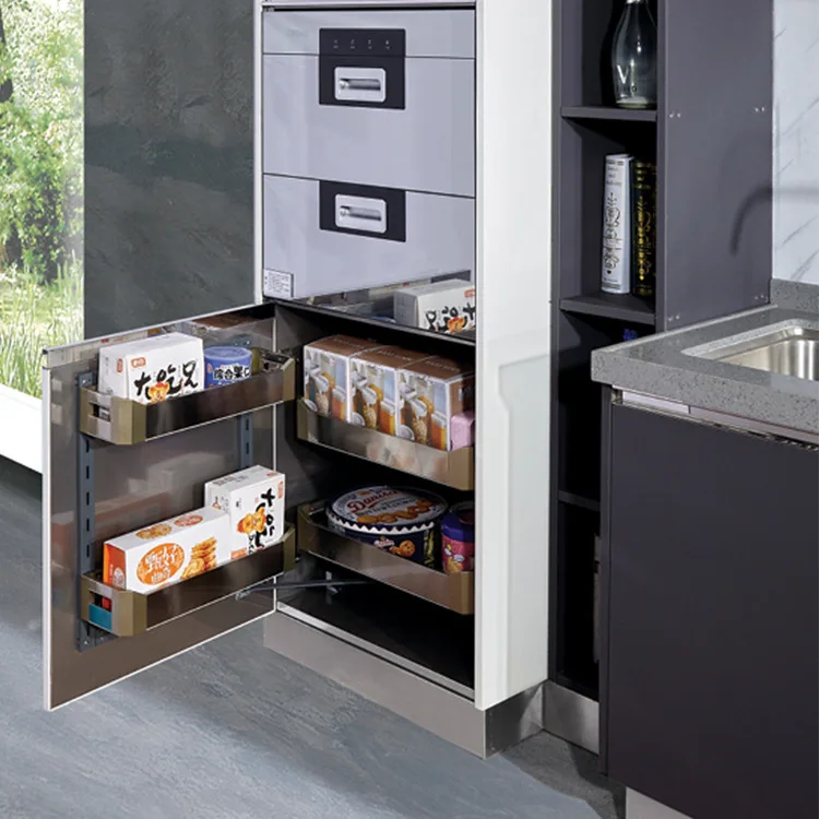 Kitchen stainless steel overall cabinet durable home can be assembled cabinet body processing custom