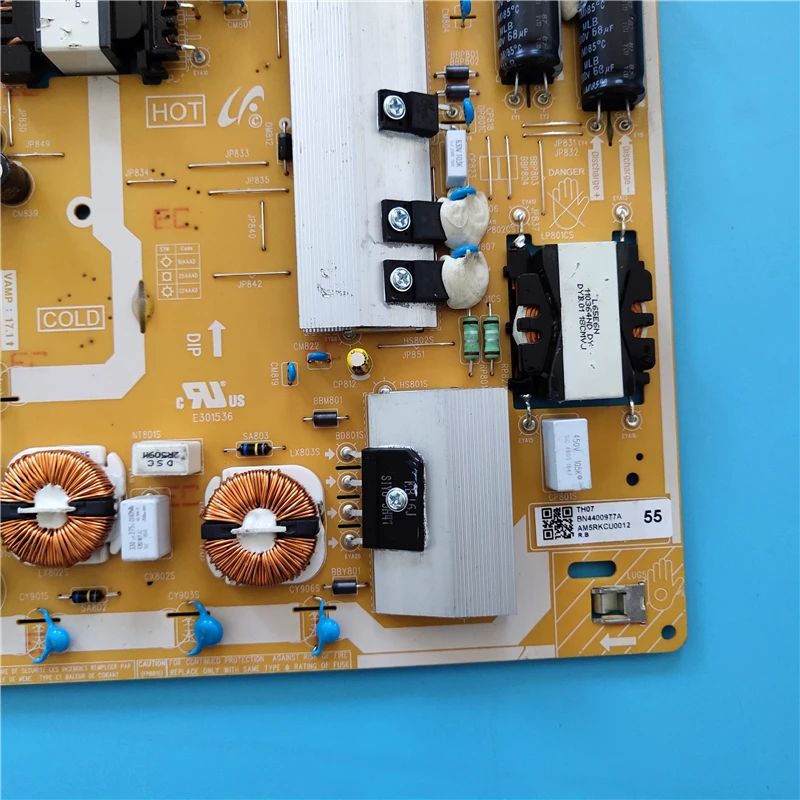ดีสำหรับ BN44-00977A L55S7NA_RHS Power Supply Board QE55Q70RAF QE55Q60RAT QE55Q70RAT QN49Q70RAF GQ55Q70RGT GQ49Q70RGT