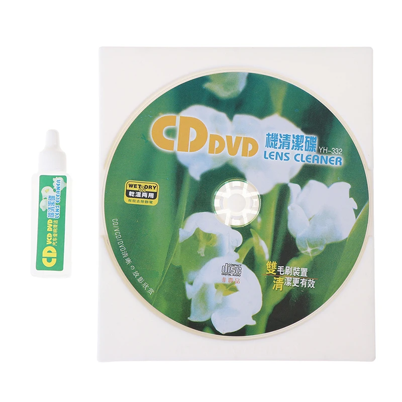 1pc CD VCD DVD Player Lens Cleaner Dust Dirt Removal Cleaning Fluids Disc Restore Kit