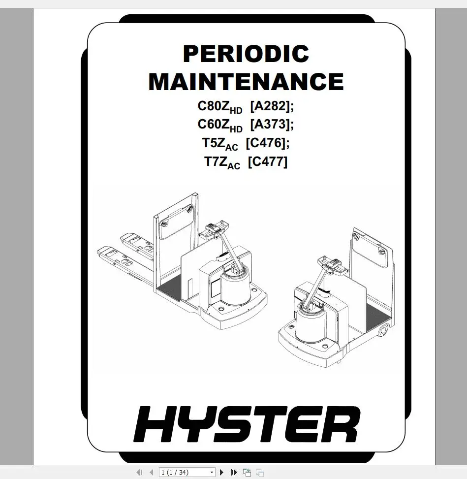 

Hyster Class 3 Electric Motor Hand Trucks Repair Manuals 2021