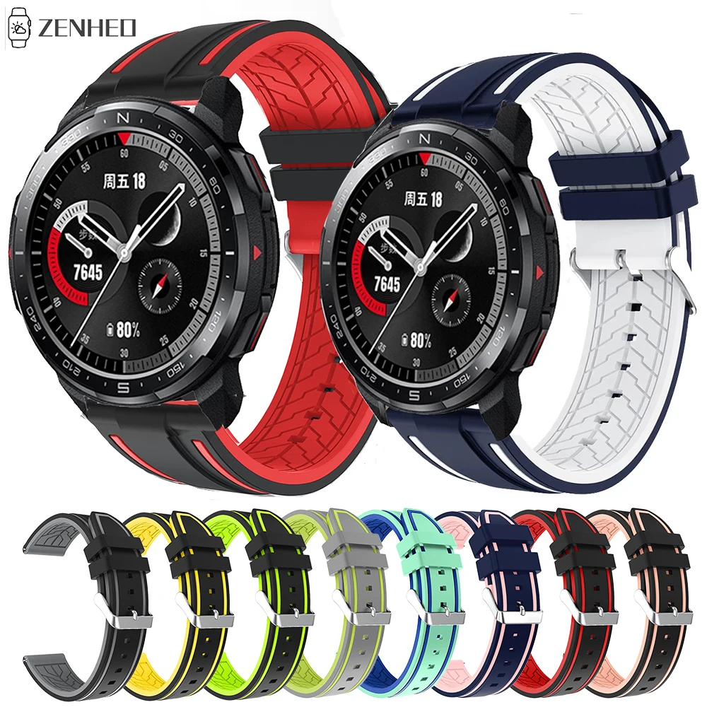 22mm Silicone Band Strap For Huawei Honor Watch GS Pro/Honor Magic Watch 2 46mm Replacement Watchband for Huawei Watch GT2 Pro