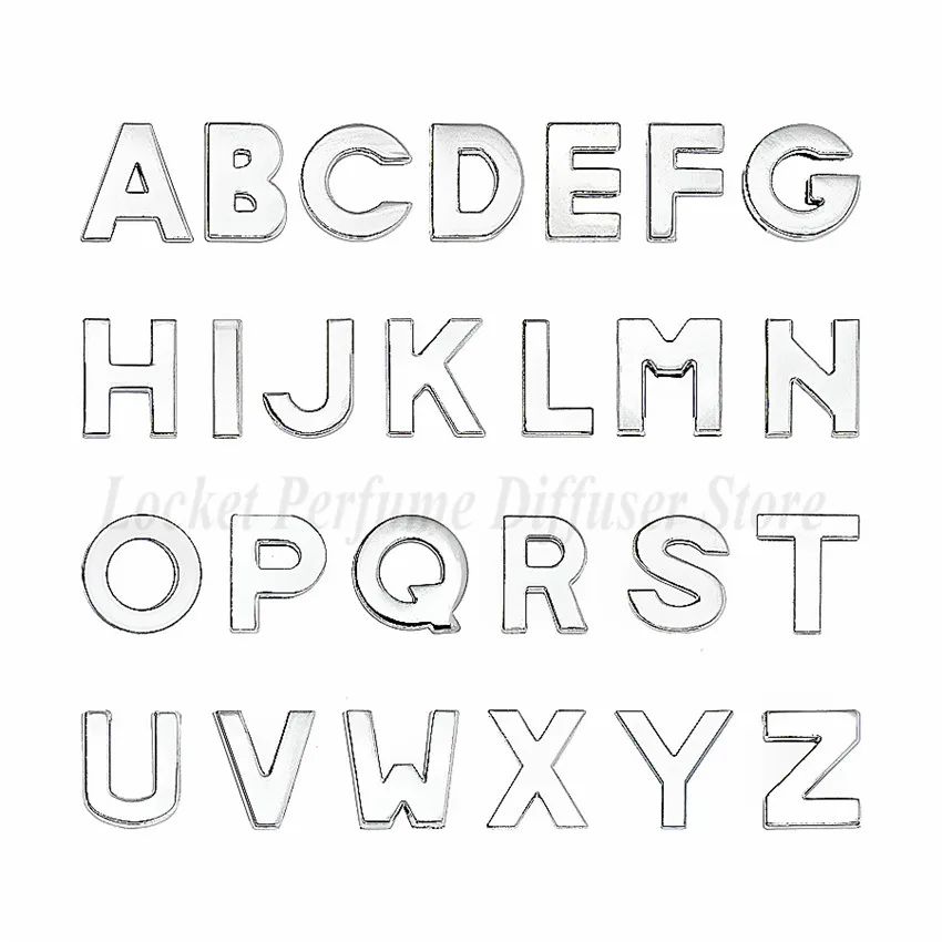 1pc A-Z 10mm Plain Slide Letters For Bracelet Making Initial Alphabet Charms DIY Wristband Pet Collar Keychain Women Jewelry