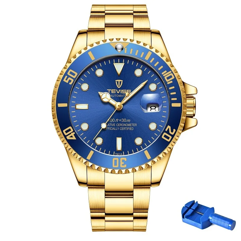 Top Brand Men Mechanical Watch TEVISE T801A Automatic Date 