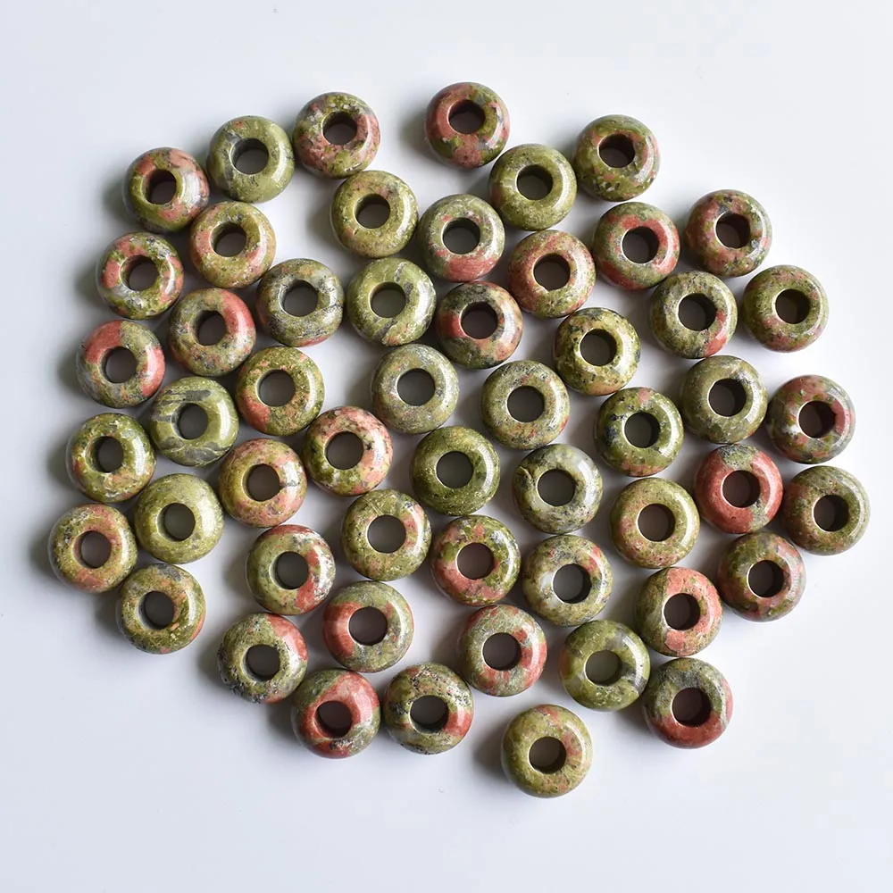 2020 Modische, hochwertige Natursteinperlen in runder Form mit großem Loch für Armbandanhänger, 50 Stück/Los, Großhandel, kostenloser Versand – Detail 7
