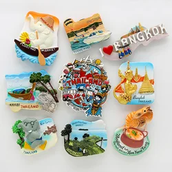 Thailand Pattaya elephant Shrimp soup 3D magnetic refrigerator paste souvenir Bangkok fridge magnets Collection  home decoration