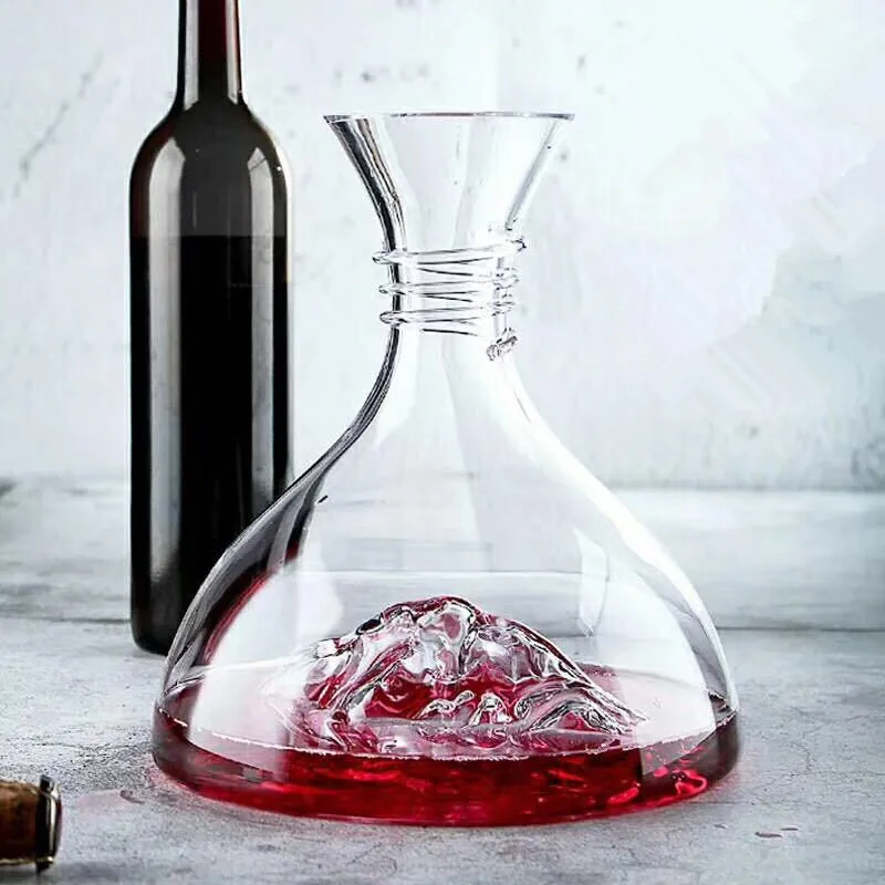 Transparent Iceberg Decanter Bar Lead-Free Crystal Glass Wine Decanter Creative Wine Dispenser