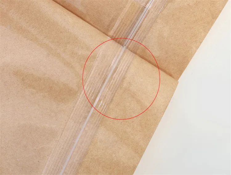 Bolsas de papel Kraft resellables 3D, piezas de sellado térmico para galletas, nueces, especias, almacenamiento de café, embalaje de impresión, 50