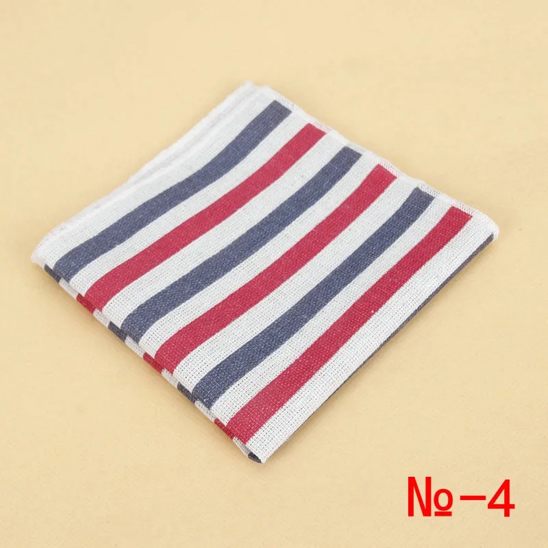 Men's Vintage Pocket Square For Men Women Striped Chest Towel Hanky Gentlemen Hankies Men's Suits Handkerchief Pocket Towel