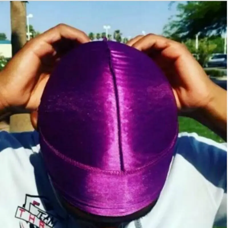 Nam Nữ Satin Durags Bandanna Băng Đô Cài Tóc Turban Gọng Tóc Giả Hải Tặc Mũ Mềm Mịn Durag Mũ Đội Đầu