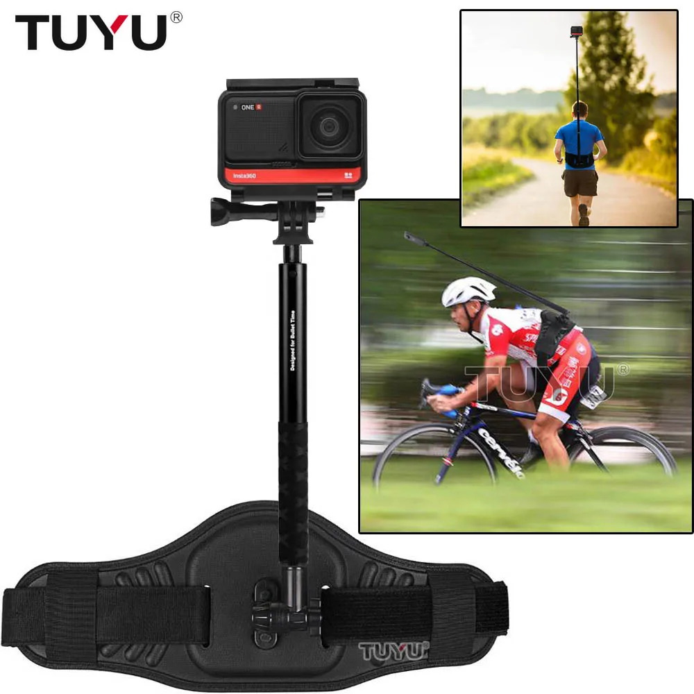 TUYU Insta360 ONE R/ONE X invisible Selfie Stick+Back Bar Waist Strap For Panoramic 360 Insta360 R Action Camera Accessories