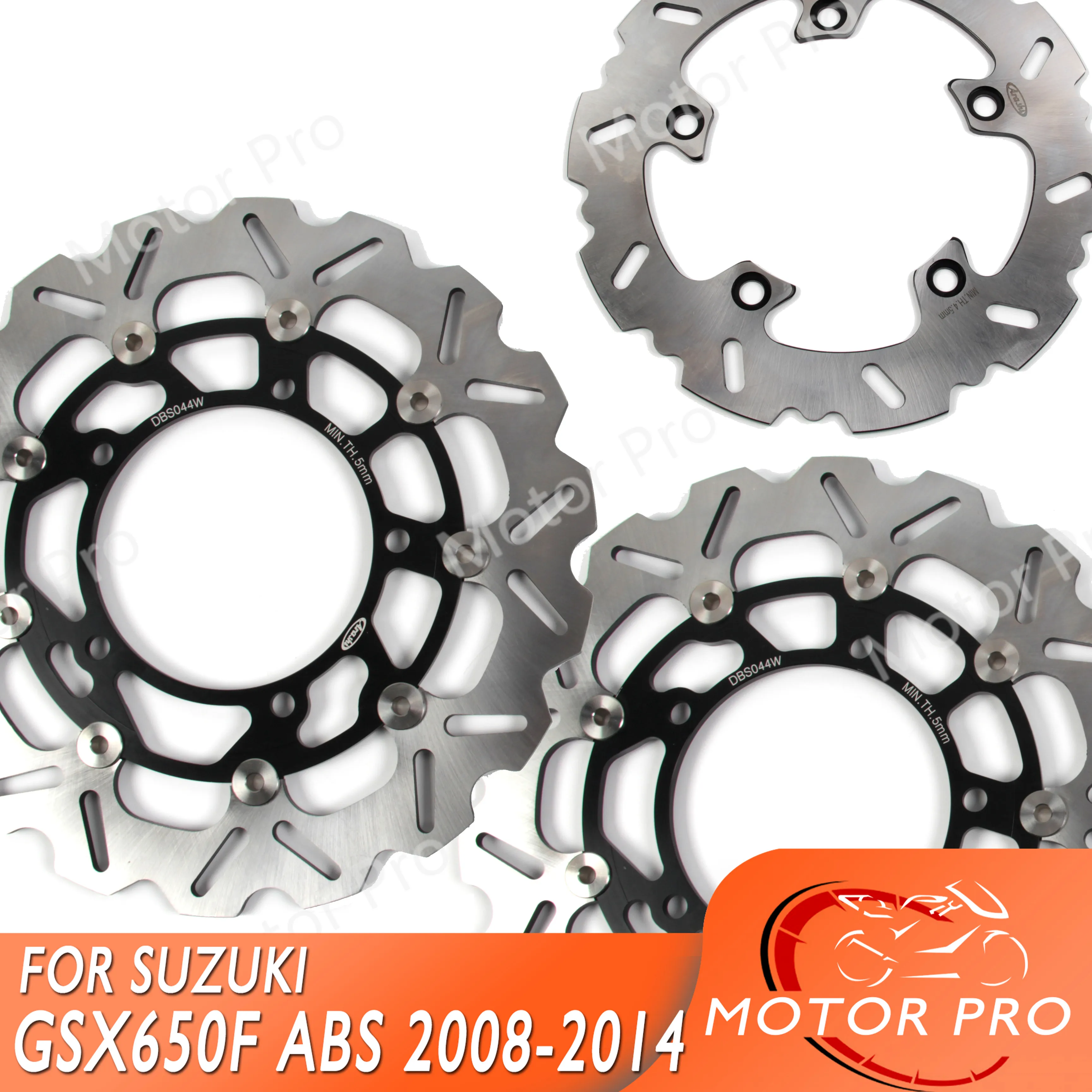 For Suzuki GSX650F ABS 2008 - 2014 Front Rear Brake Disc Disk Rotor Kit Motorcycle GSX 650 F GSX650 650F 09 2010 2011 2012 2013