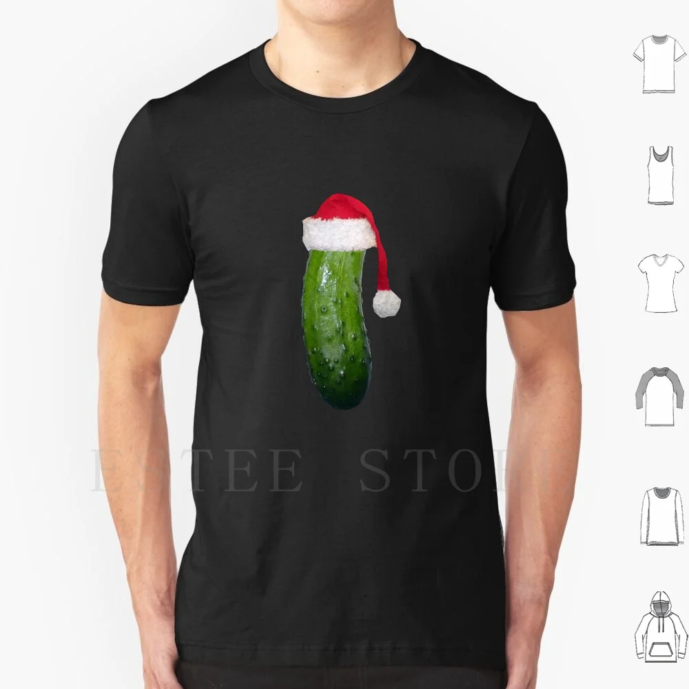 Christmas Pickle T Shirt DIY Big Size 100% Cotton Christmas Pickle Gherkin Weird Bizarre Strange Weird Up Oddity Xmas