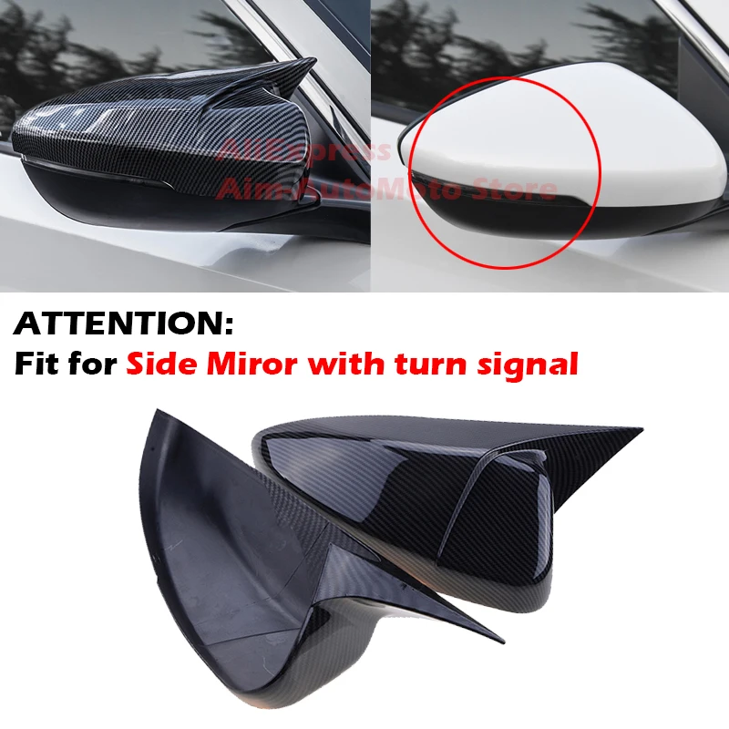 Rhyming Side Mirror Cap Wing Rearview Mirrors Cover Horn Shape Fit For Honda Accord 10th 2018-2022 Car Modified Accessories