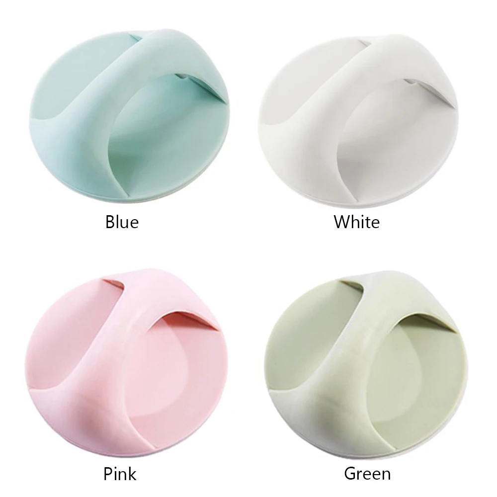 Self-adhesive Door Handles Round Plastic Knobs Multi-purpose Wardrobe Pulls Glass Window Refrigerator Auxiliary Furniture Knobs