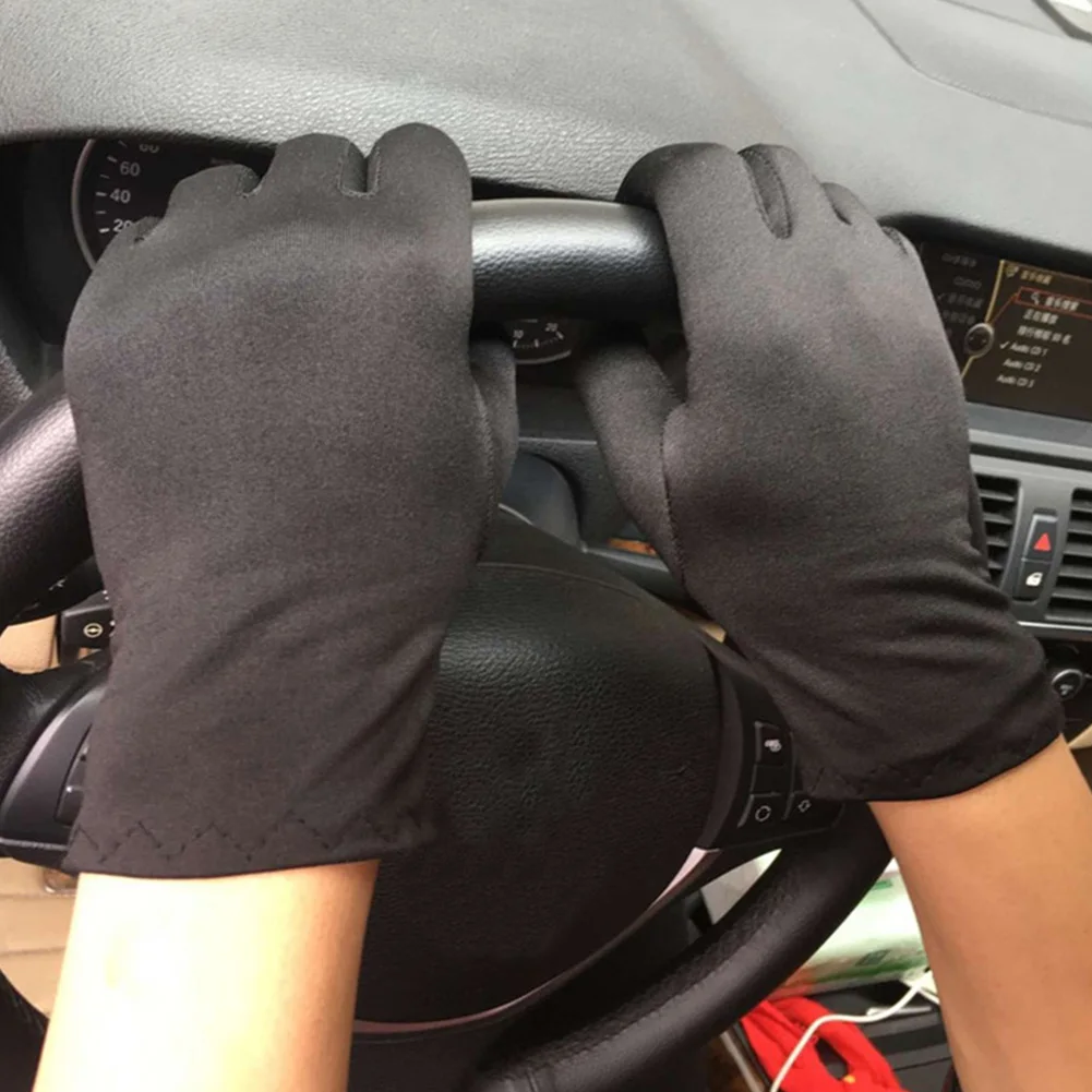 1Pair Man Spring Summer Spandex Gloves Men Black White Etiquette Thin Stretch Gloves Magician Dance Tight White Jewelry Gloves