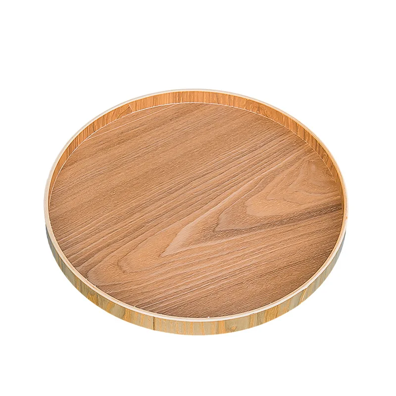 Solid Wood Dessert Serving Tray, Bread Fruit Seasoning Holder, Snack Dish Organizer, Storage Plate Trays, Decorative Tray