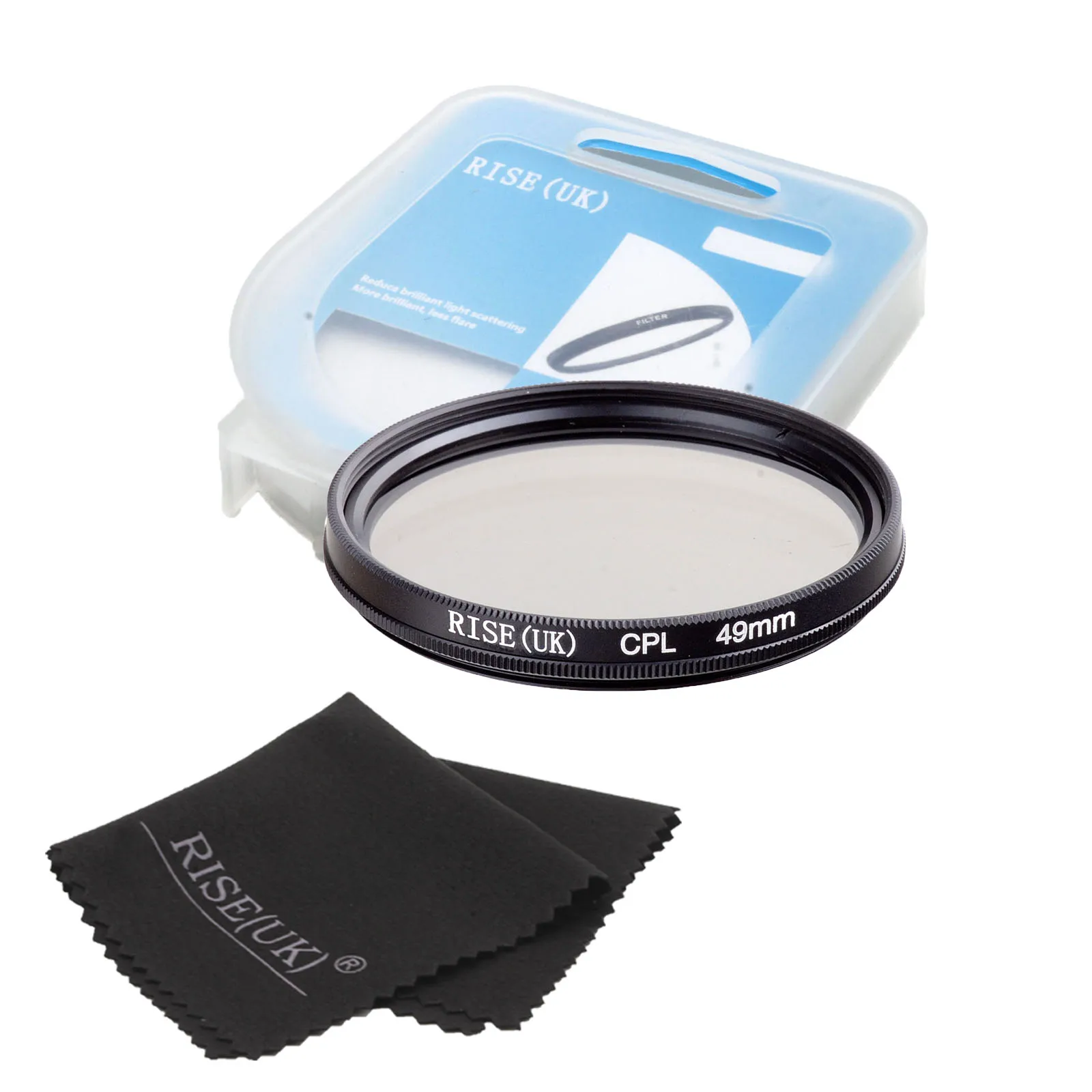 RISE(UK) 49mm Circular Polarizing CPL C-PL Filter Lens +case+gift  For Canon NIKON Sony Olympus Camera