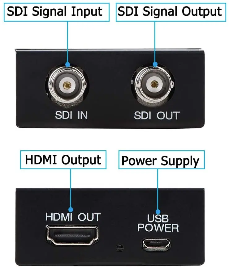 3G-SDI HD-SDI SD-SDI na HDMI konwerter SDI na HDMI Audio de-embedder obsługuje automatyczne wykrywanie formatu i dźwięk Stereo