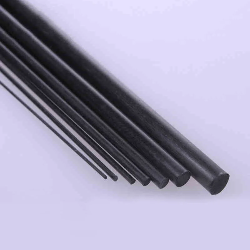 5pcs Diameter 1mm/1.5mm/2mm/2.5mm/3mm/4mm/5mm/6mm/8mm Carbon Fiber Solid Rod Round Bar Shaft for RC Airplane Model 200mm Length