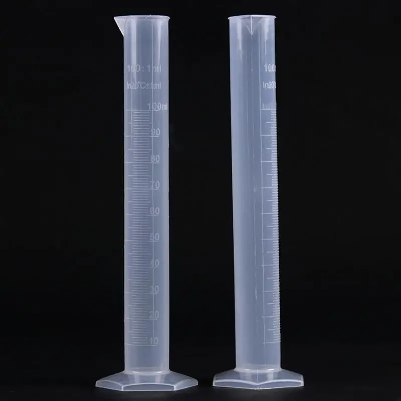 1pcs/Set Transparent Measuring Plastic Graduated Cylinder Lab Measuring Cup Laboratory Tools 10ml-1000ml