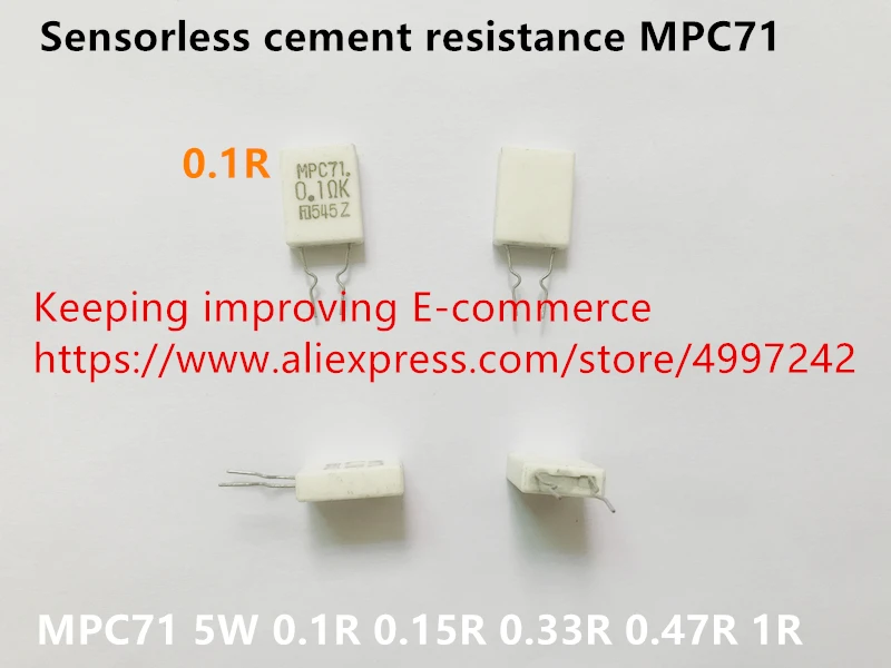 Original neue 100% Japan import sensorlose zement widerstand MPC71 5W 0,1 R 0,15 R 0,33 R 0,47 R 1R (Inductor)